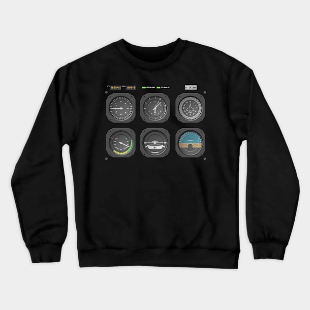 Pilot Cockpit Airplane Flying Crewneck Sweatshirt by Tobias Store